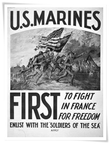 Une affiche de recrutement pour les Marines