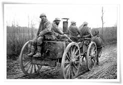 Une cuisine roulante sur le front de Verdun en 1916