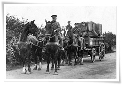 Un transport de munitions britannique en 1916