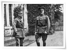 La rencontre des généraux Pershing et Foch